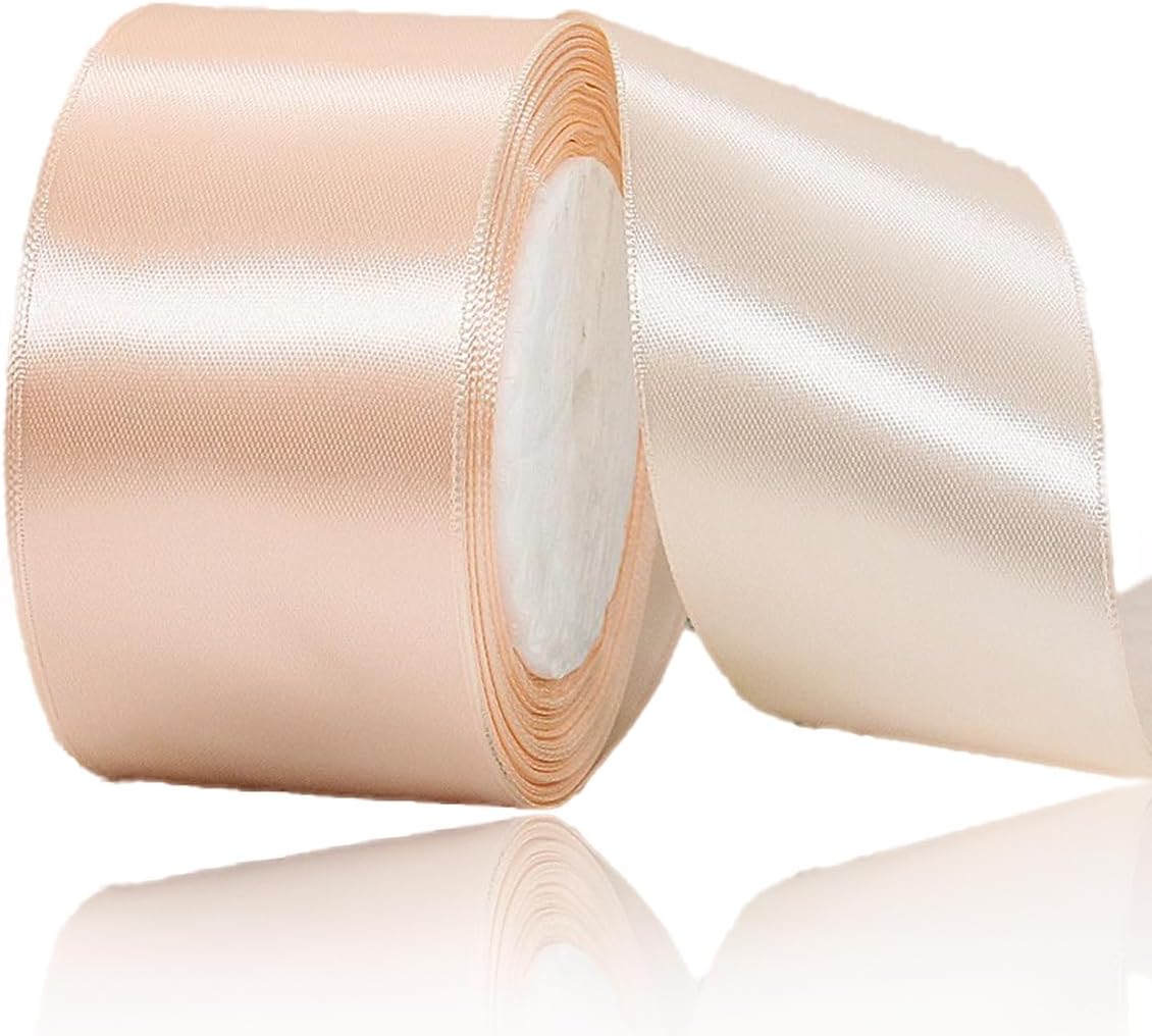 Nastro Doppio Raso confezione Regalo Creazione fai da te, lunghezza 25 yard 4cm