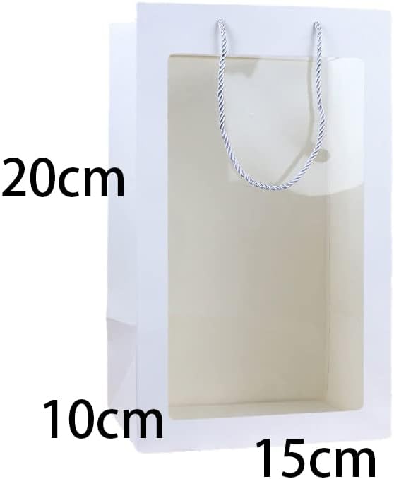 20 Pezzi Wedding Bag Sacchetto Con Finestra Vetrina Trasparenti PVC Regalo