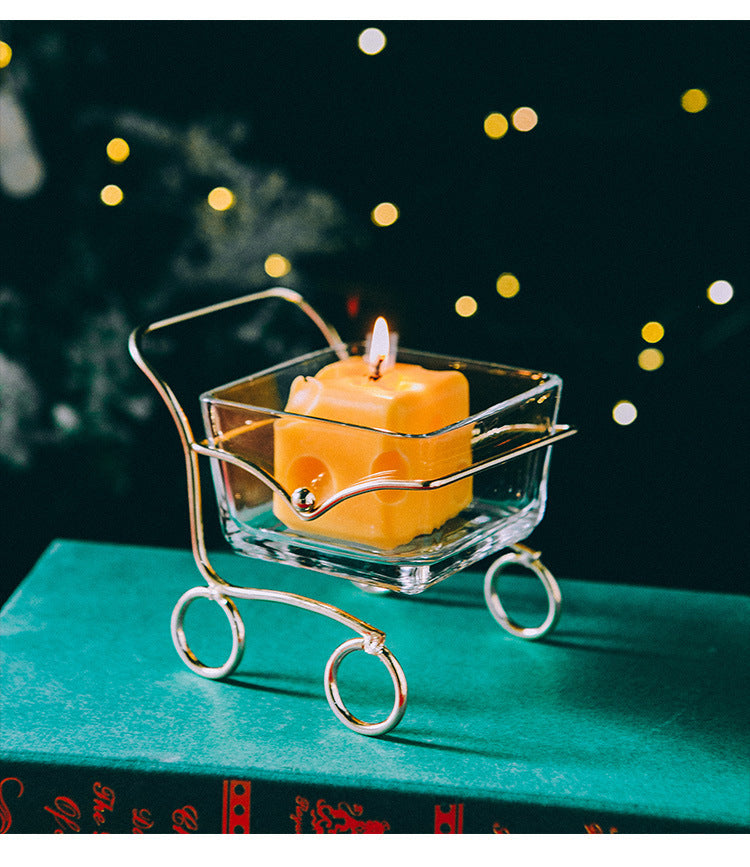 Portacandele Vaso Vetro passeggino