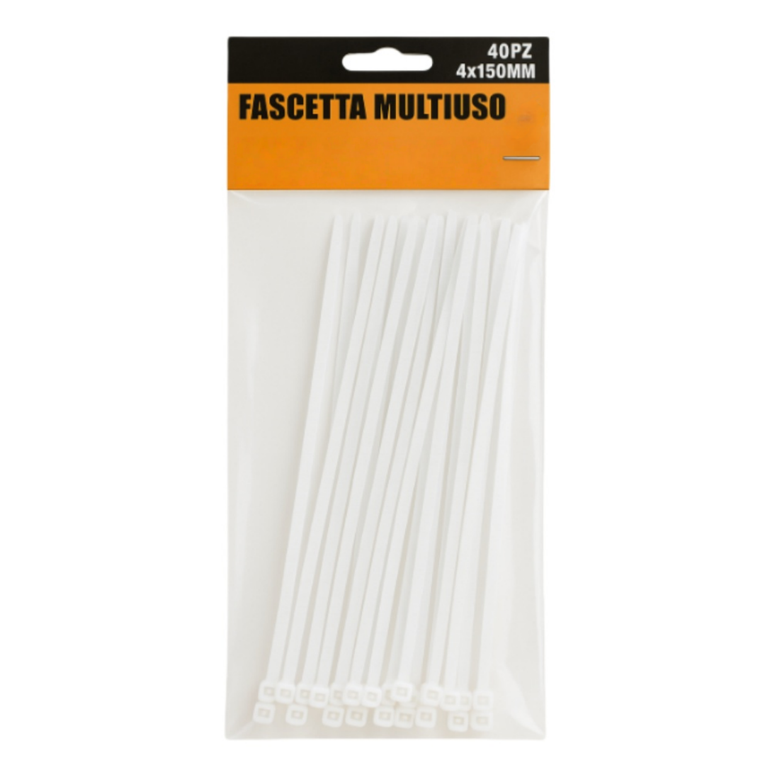 Fascette Multiuso in Nylon 4x150mm - Set da 40 Pezzi - Resistenti e Versatili