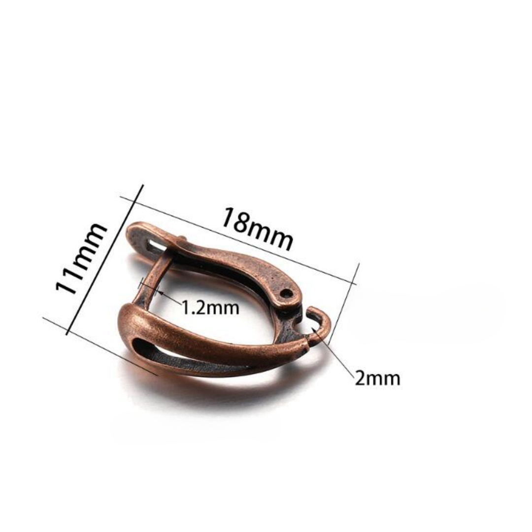 6 pezzi Chiusura Ganci Risultati Dell'Orecchino A Leva Rotondo