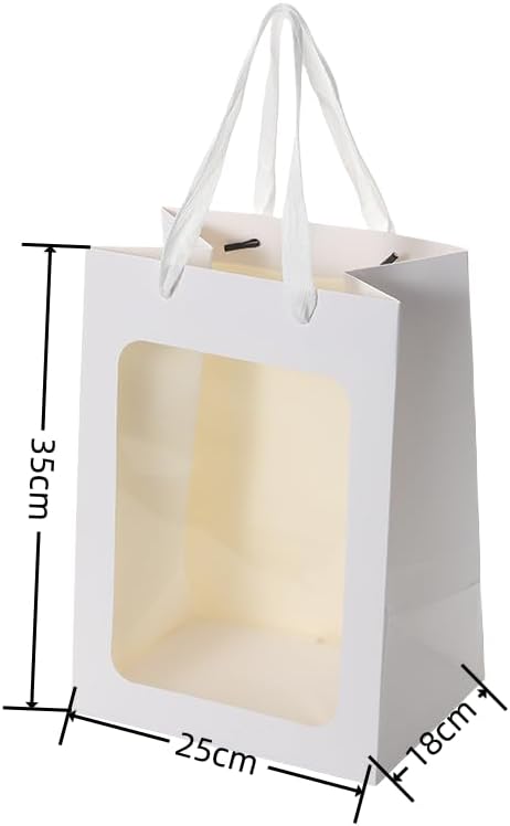 20 Pezzi Wedding Bag Sacchetto Con Finestra Vetrina Trasparenti PVC Regalo