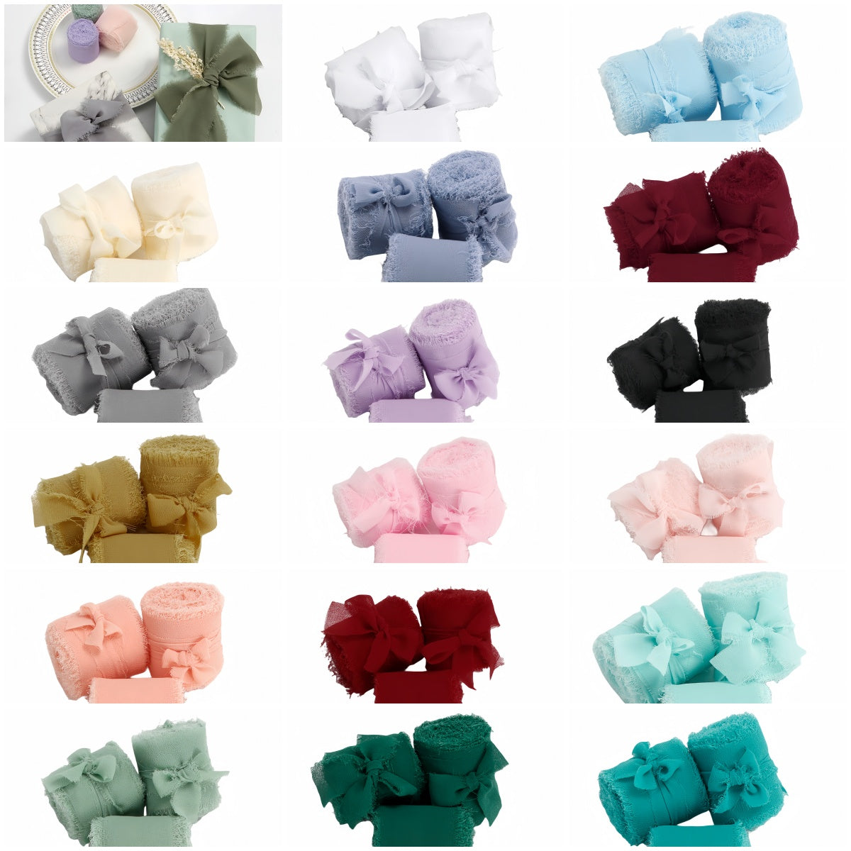 Nastro in Chiffon Sfrangiato 5 Metri*4cm