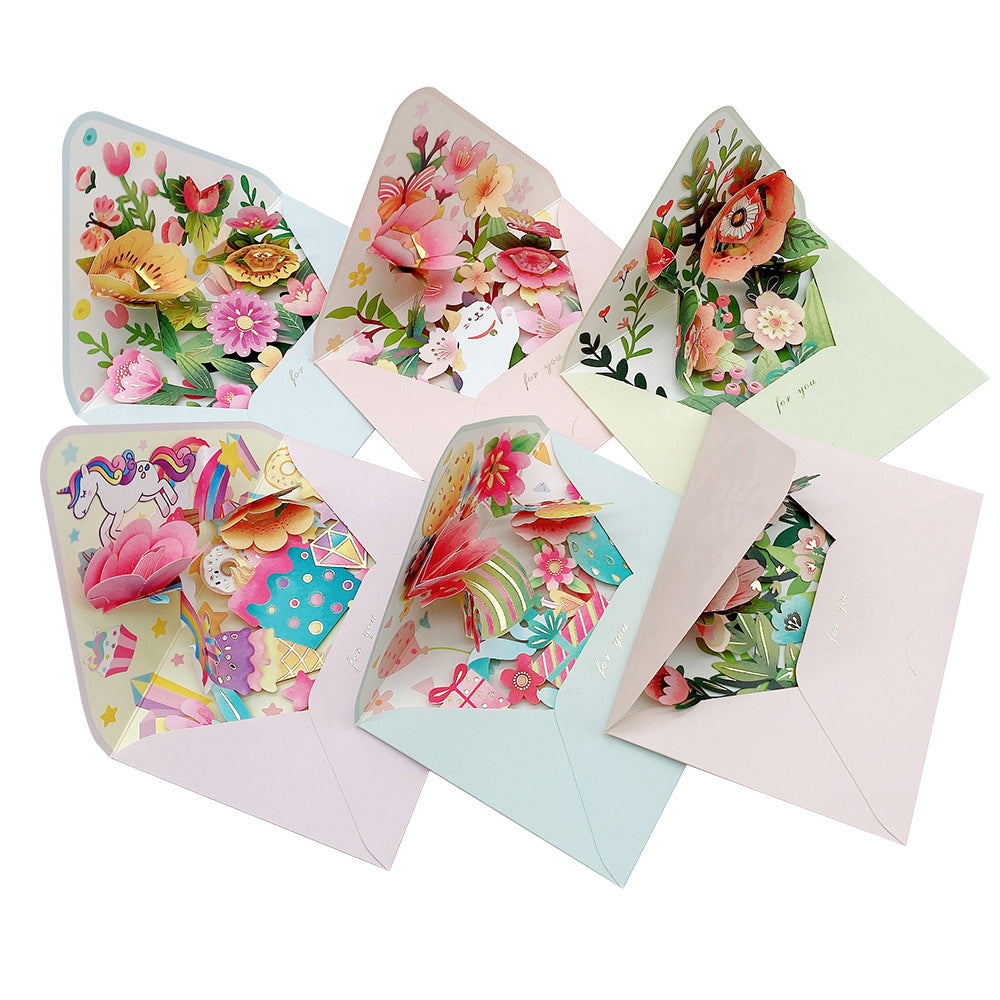Biglietto 3D Universale: Carta Regalo Carina con Busta e Messaggio Estraibile