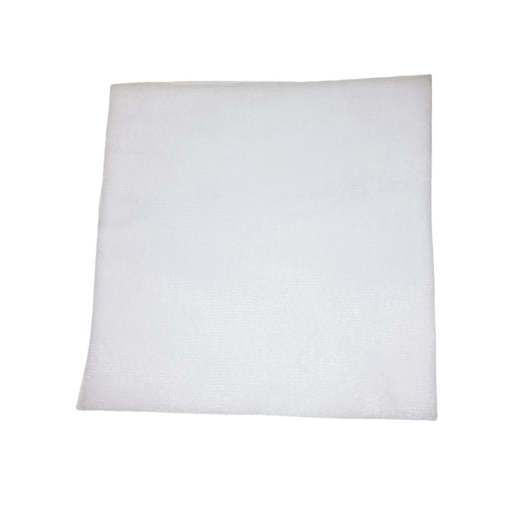 20 pz Velo Tulle Elastico Quadrato 26cm Bianco Bomboniera Cerchio Portaconfetti