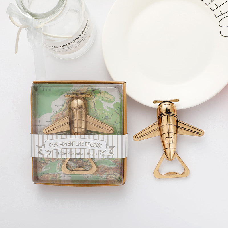 Bomboniera Apribottiglia Tema Viaggio Aereo