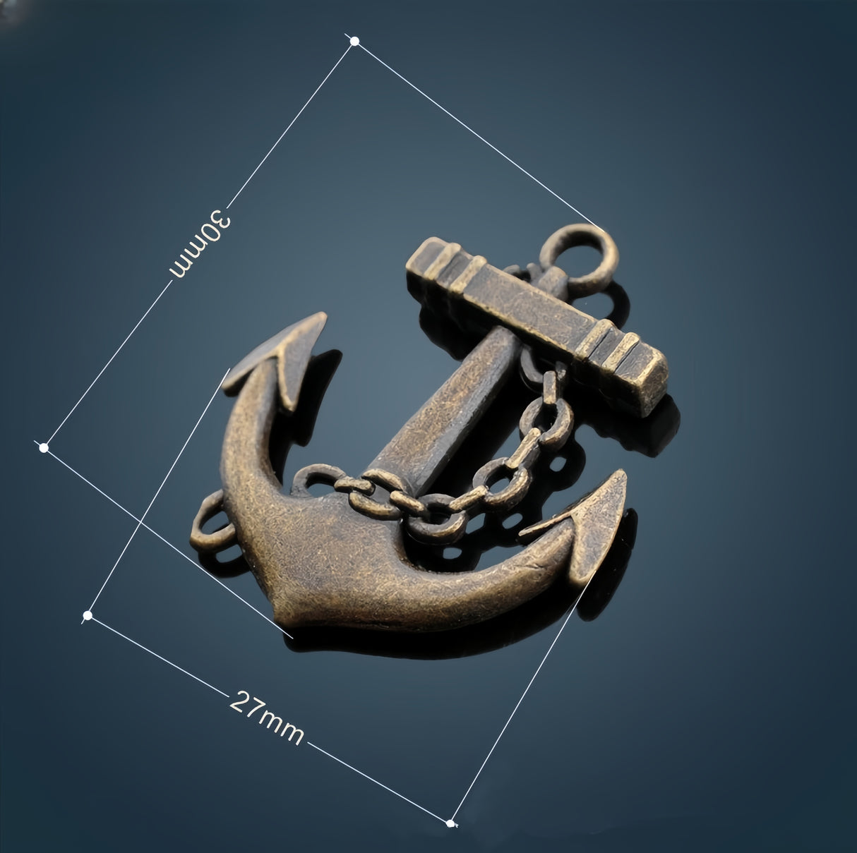 20 PEZZI ACCESSORI CIONDOLI Ancora Accessori nautici VINTAGE FAI DA TE APPLICAZIONE