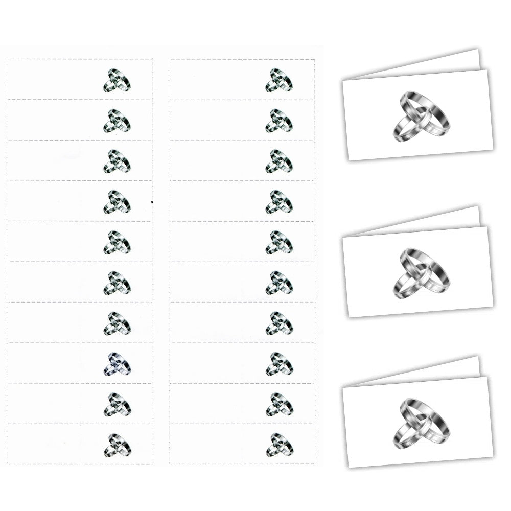 20 Pezzi bigliettini Personalizzati bomboniere Matrimonio Anniversario Anello Argento