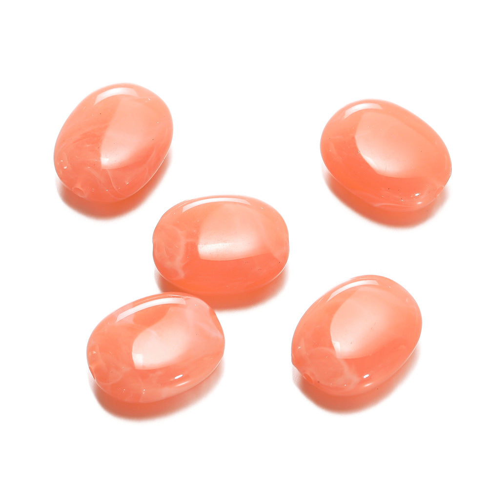 10 PEZZI PERLE ACRILICHE FORMA PIETRA LUCCIDO 15*19mm Fai da Te Braccialetti, Collane, Bigiotteria