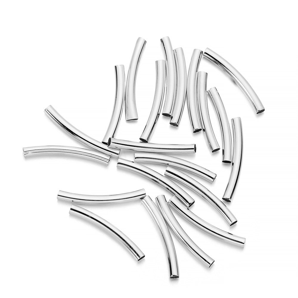 100 PEZZI TUBO PIEGATO IN RAME 20MM, Materiali per bracciali fai da te