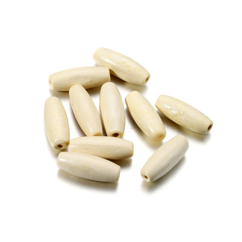 20 PERLINE DI LEGNO OVALI COLORATO DI ACERO