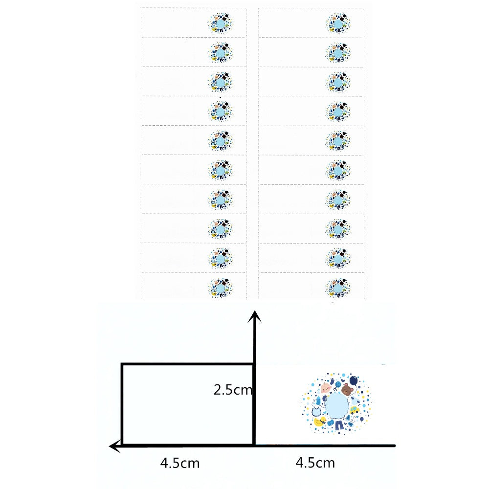 20 Pezzi bigliettini Personalizzati bomboniere Baby Azzurro Nascita Battesimo