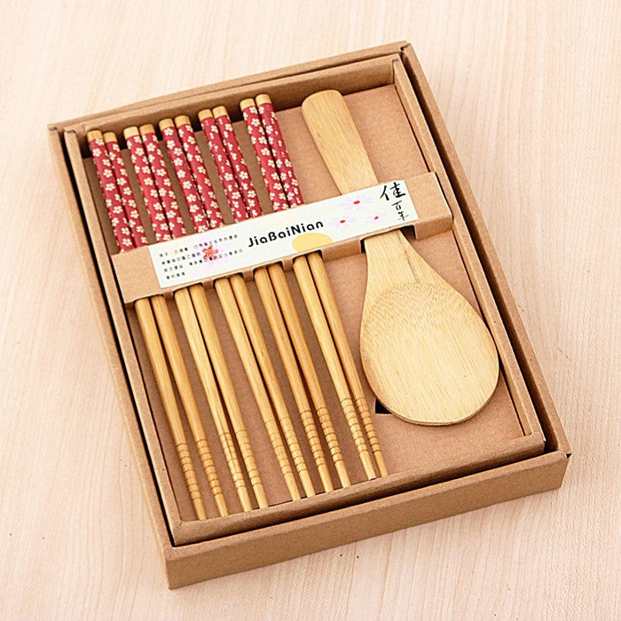 5 Bacchette per Il Cibo e 1 Paletta Riso