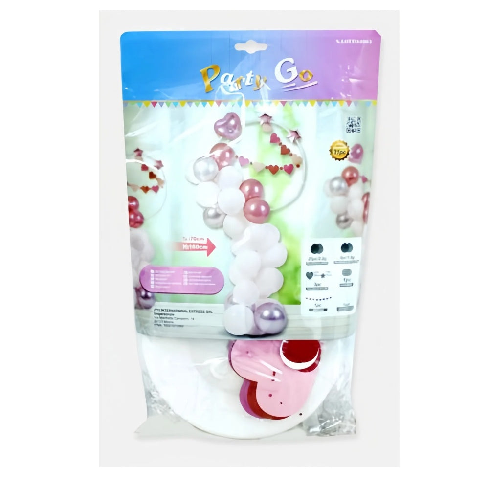 Set Palloncini per decorazioni Happy mathers day rosa Altezza 160cm