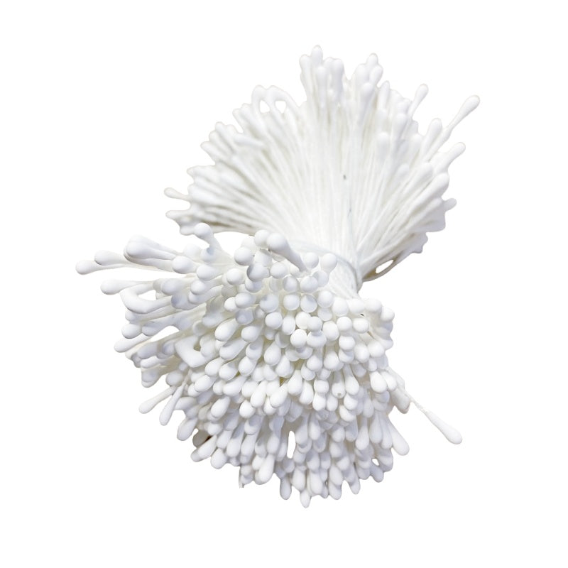 Stami di Fiori, Pistilli Testa di Gesso a Filo di Cotone, Confezione da 1600 Pezzi per Fai da Te