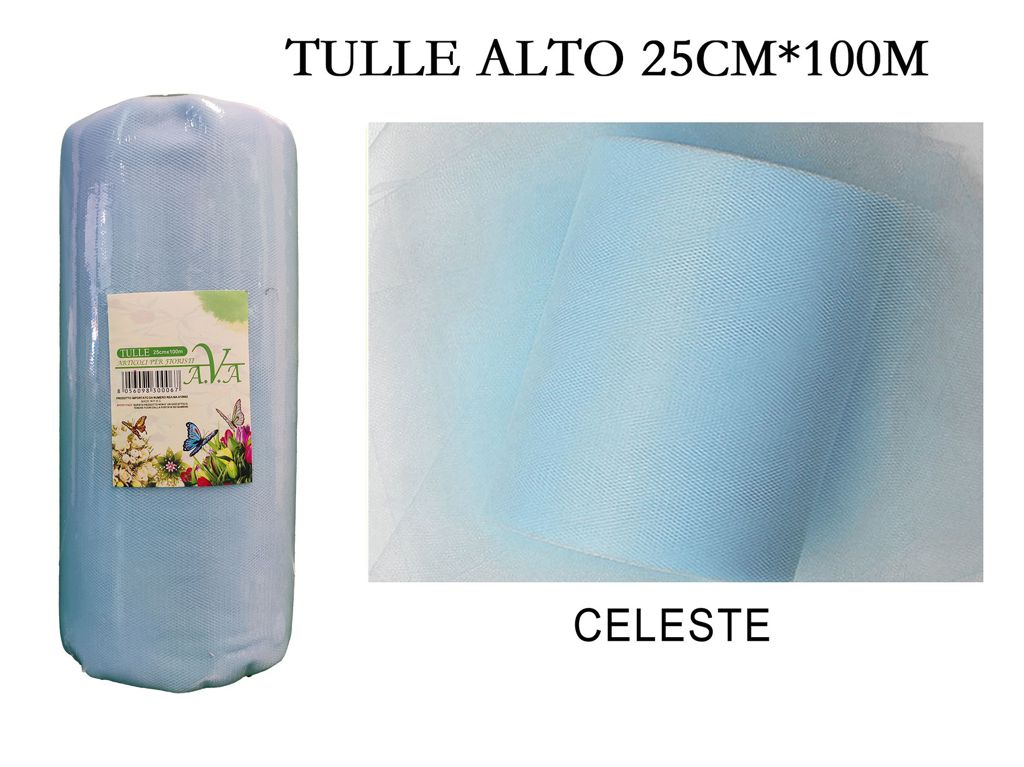 BOBINA ROTOLO TULLE VELO 25 cm x 100 m DECORAZIONE BOMBONIERE RUNNER