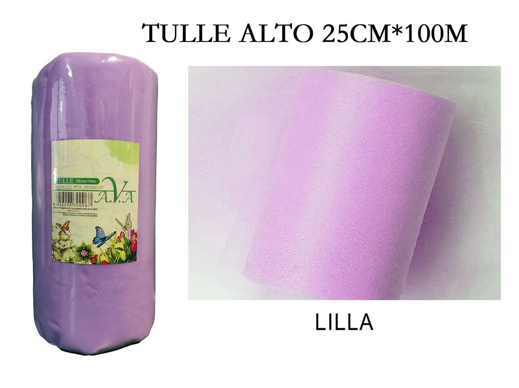 BOBINA ROTOLO TULLE VELO 25 cm x 100 m DECORAZIONE BOMBONIERE RUNNER