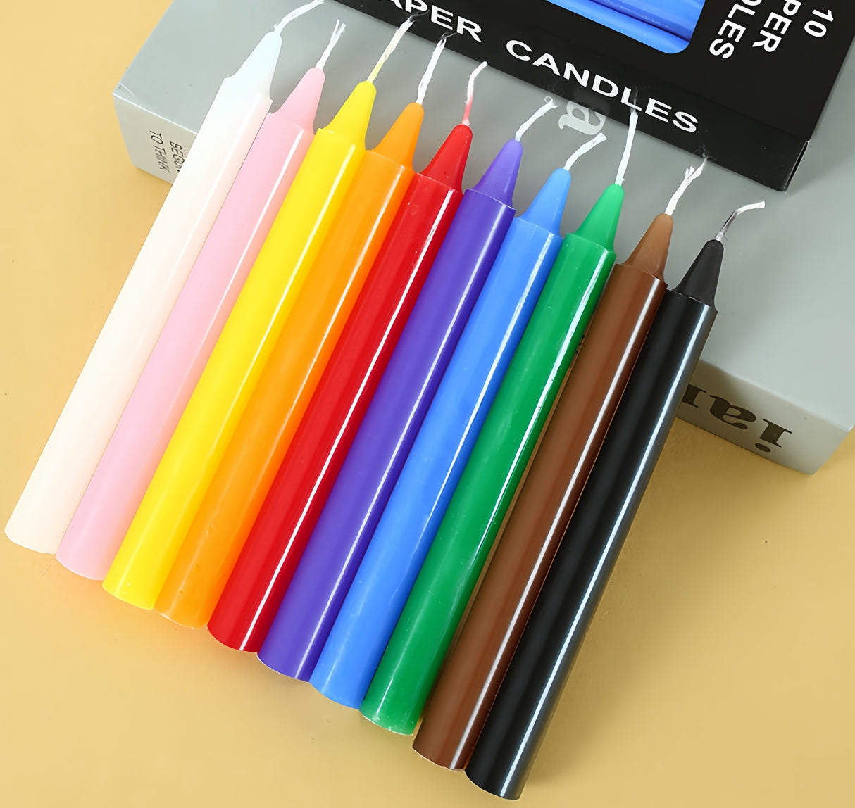 24 Pezzi Candele Lunghe Non Profumato Durata 11h Misura 22cm lunghezza*2cm diametro