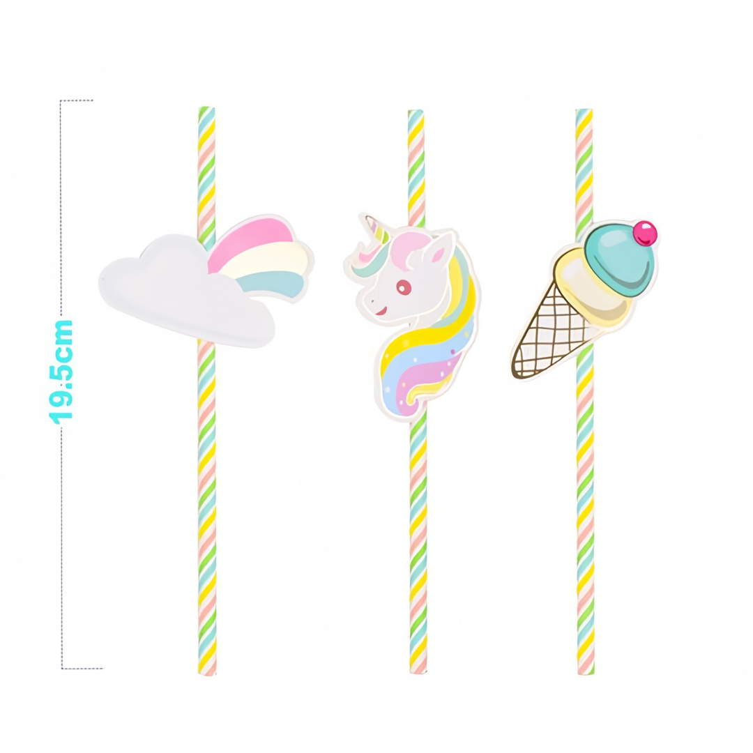 Cannucce con Unicorno e Tema Fantasy – Set da 6 pezzi