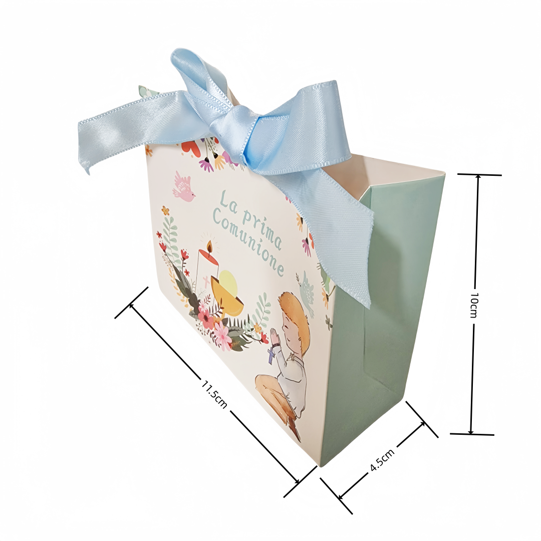 100 pezzi scatola portaconfetti prima comunione Bomboniere Segnaposto compreso il nastro