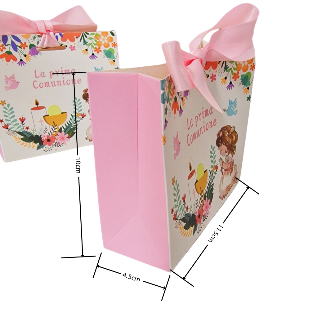 100 pezzi scatola portaconfetti prima comunione Bomboniere Segnaposto compreso il nastro