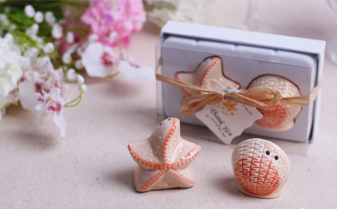 Sale e pepe Marine conchiglie e stelle marine