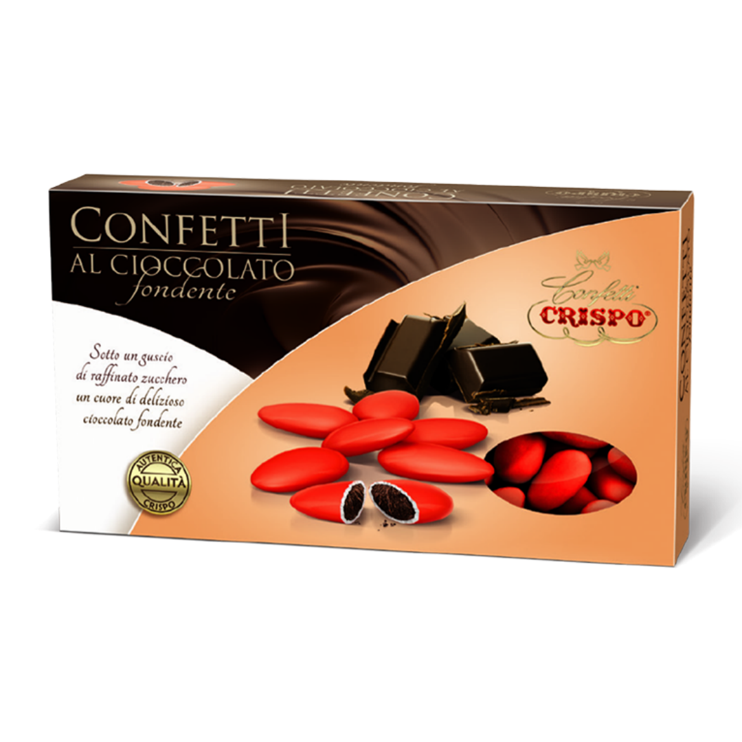Confetti Cioccolato FONDENTE ROSSO 1 KG - CRISPO