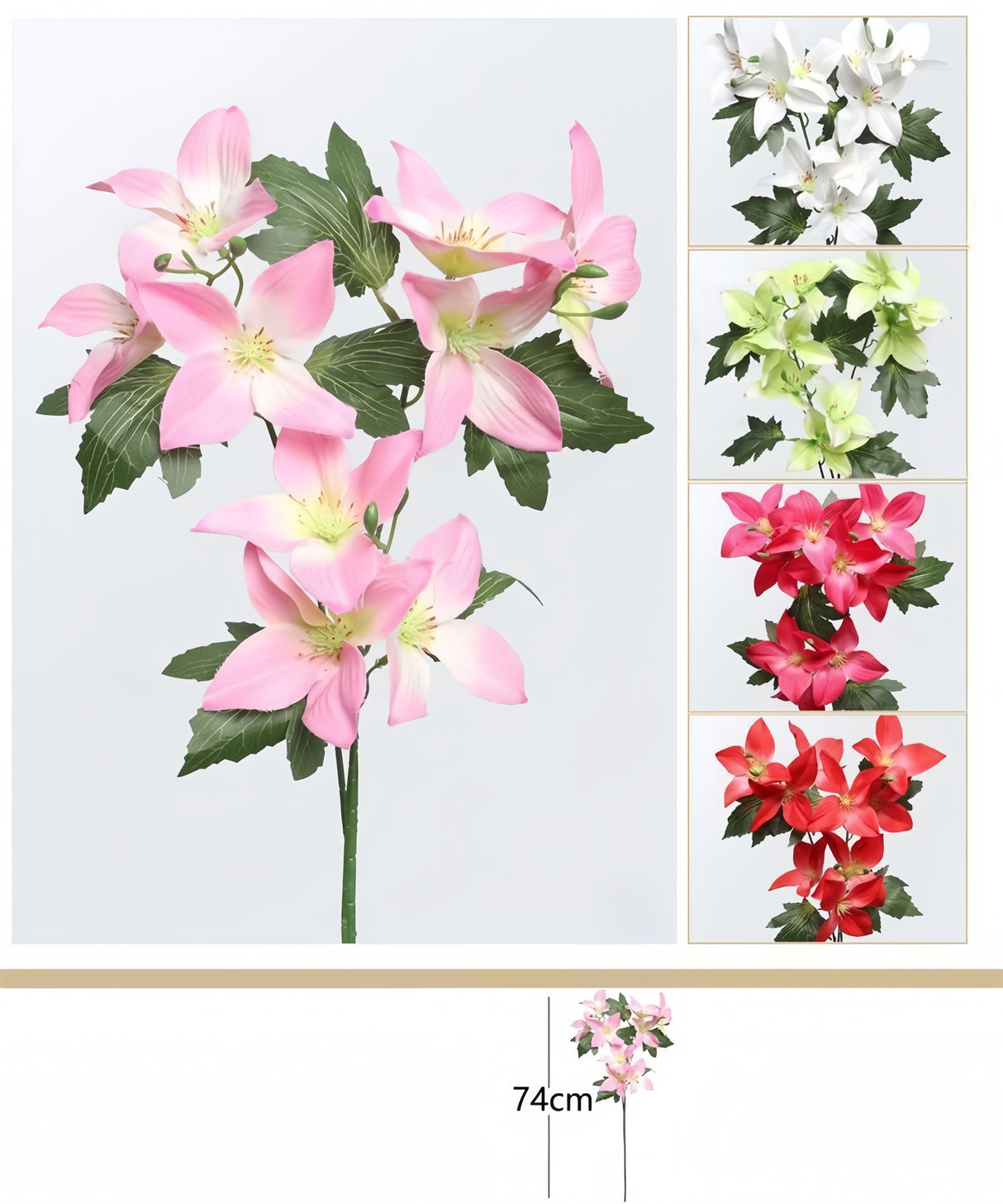 FIORI ARTIFICIALI CORNUS – RAMO DECORATIVO FLOREALE 74CM, COLORI ASSORTITI