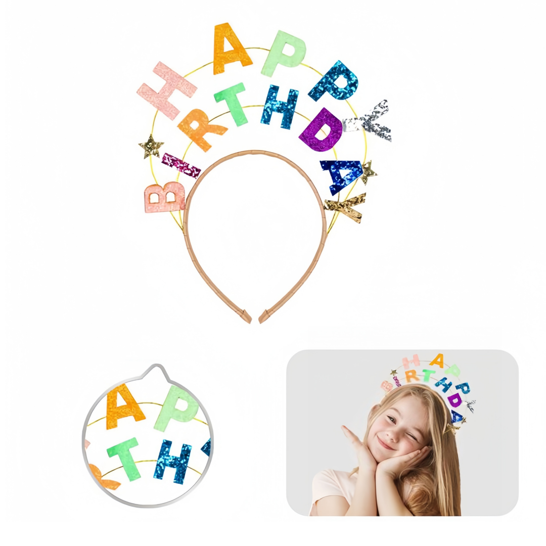 Cerchietto "Happy Birthday" con Lettere Colorate per compleanno
