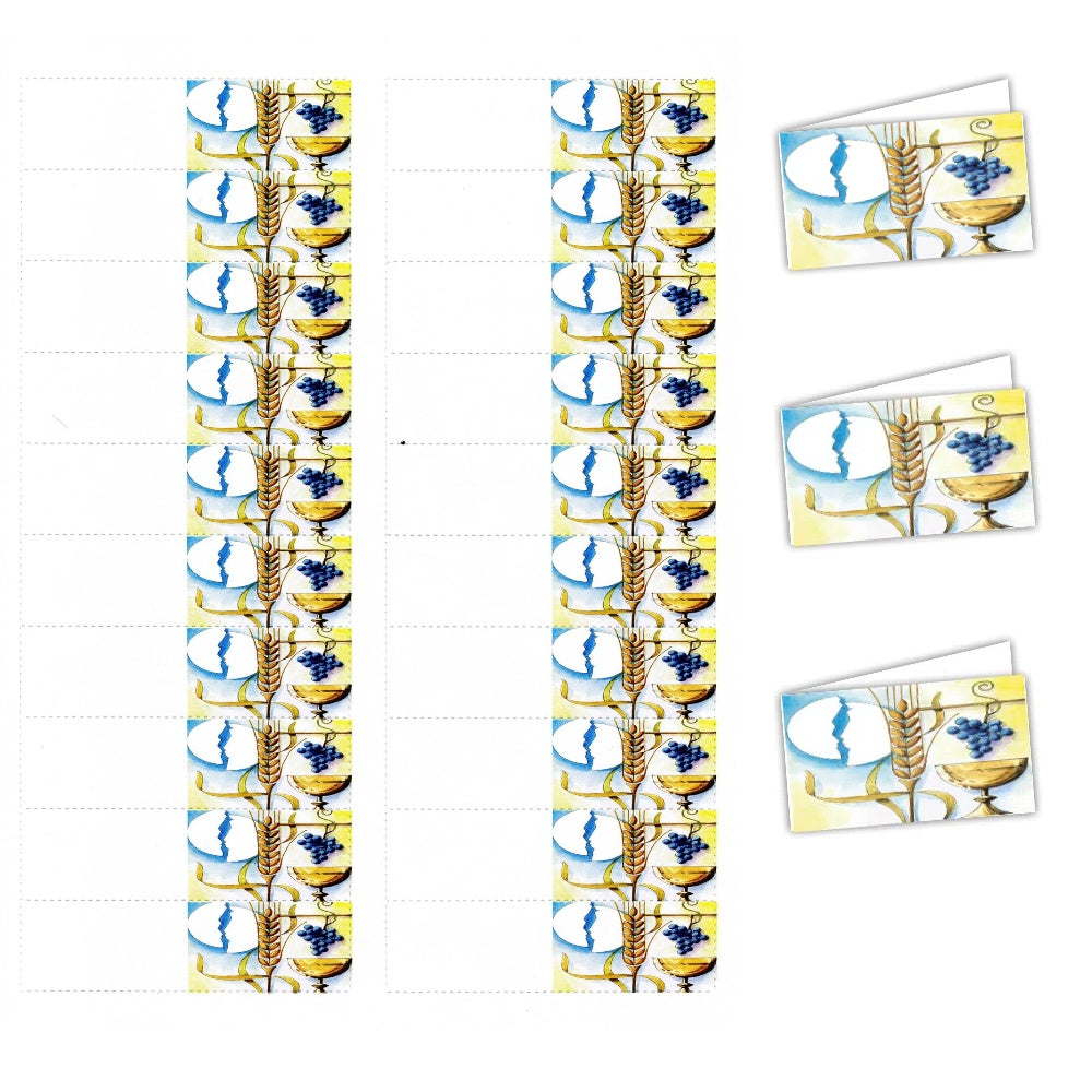 20 Pezzi bigliettini Personalizzati bomboniere Comunione Chiesa Cresima