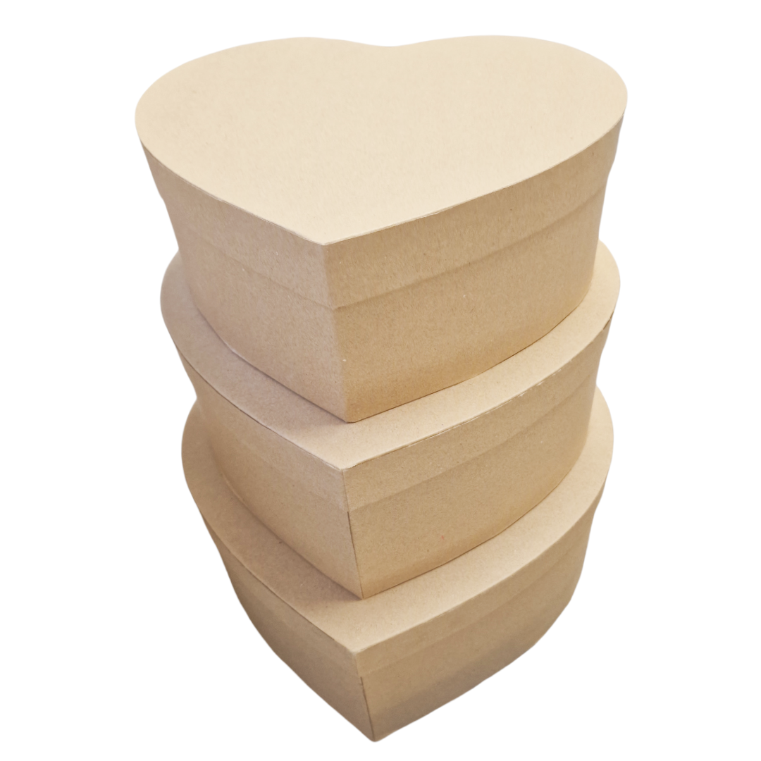 Set di 3 Scatole Regalo con Coperchio in Cartone, 31 * 27 * 13cm+ 28 * 25 * 11.5cm + 25 * 22 * 10.50cm