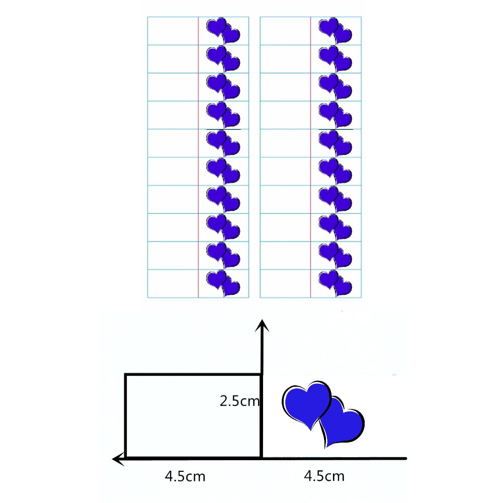 20 Pezzi bigliettini Personalizzati bomboniere Cuore Bluette Sacchetto Scatola