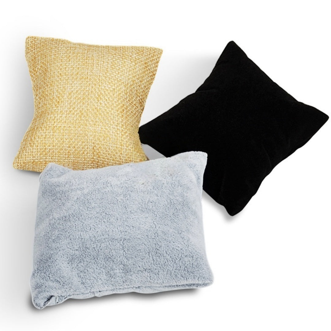 10 pezzi Cuscino per Bracciale in Lino e Velluto per Gioielli Espositore Cuscinetto per Orologio e Braccialetti Display Gioielli