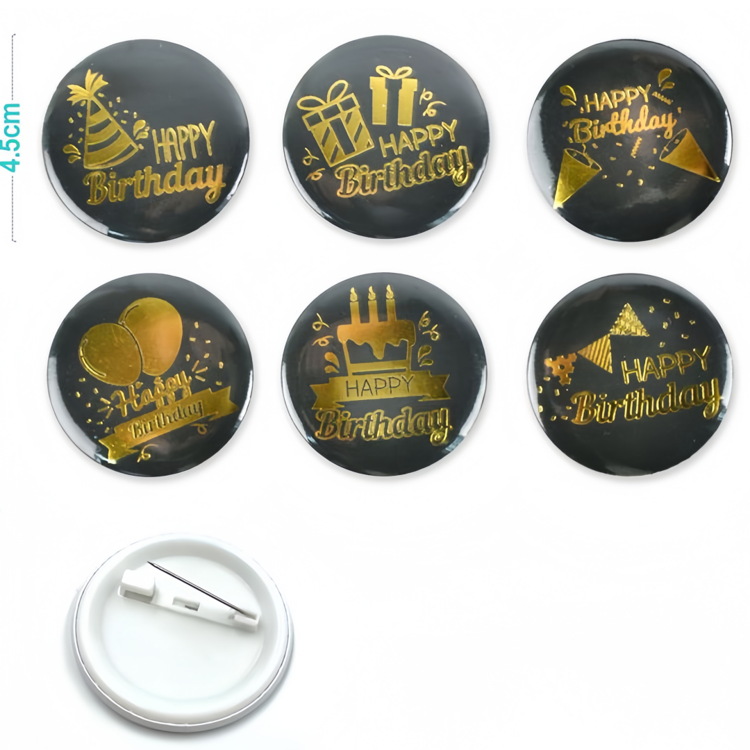 Set Spille "Happy Birthday" 6 Pezzi | Accessori per Festa di Compleanno