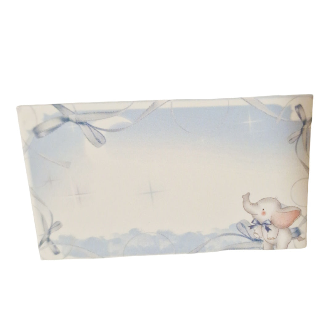 Confezione da 50 Pezzi Segnaposto in Cartoncino per Occasioni Speciali, Nascita battesimo ELEFANTE BLU