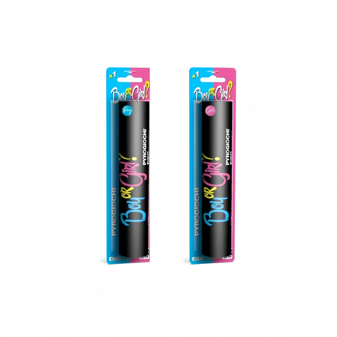 Fumogeno Colorato Celeste e Rosa "Boy or Girl" Gender Reveal
