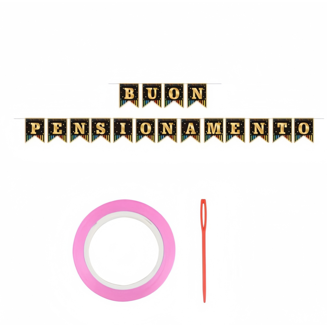 3 metri Striscia pensione buon pensionamento lunghezza 17 pezzi carta lettera