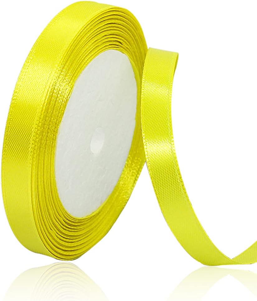 Nastro Doppio Raso confezione Regalo Creazione fai da te, lunghezza 25 yard 1cm