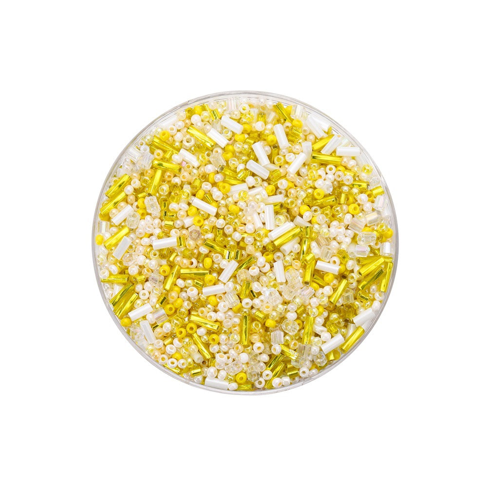 10g Perline di vetro miste rotonde e cilindriche – colori assortiti, alta qualità per gioielli fai da te