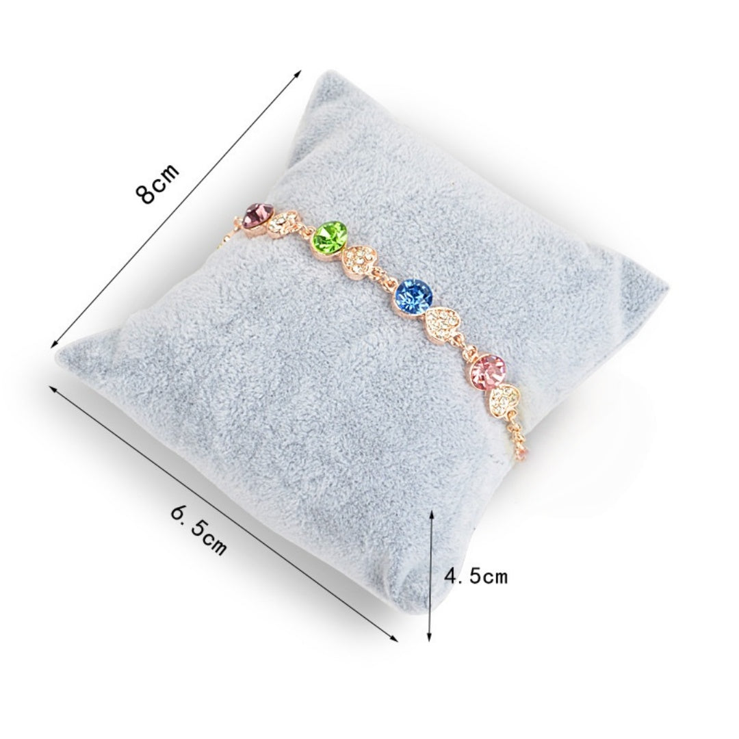 10 pezzi Cuscino per Bracciale in Lino e Velluto per Gioielli Espositore Cuscinetto per Orologio e Braccialetti Display Gioielli
