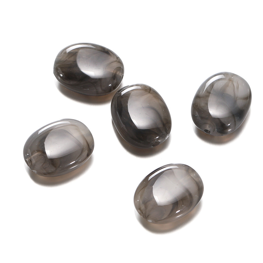 10 PEZZI PERLE ACRILICHE FORMA PIETRA LUCCIDO 15*19mm Fai da Te Braccialetti, Collane, Bigiotteria