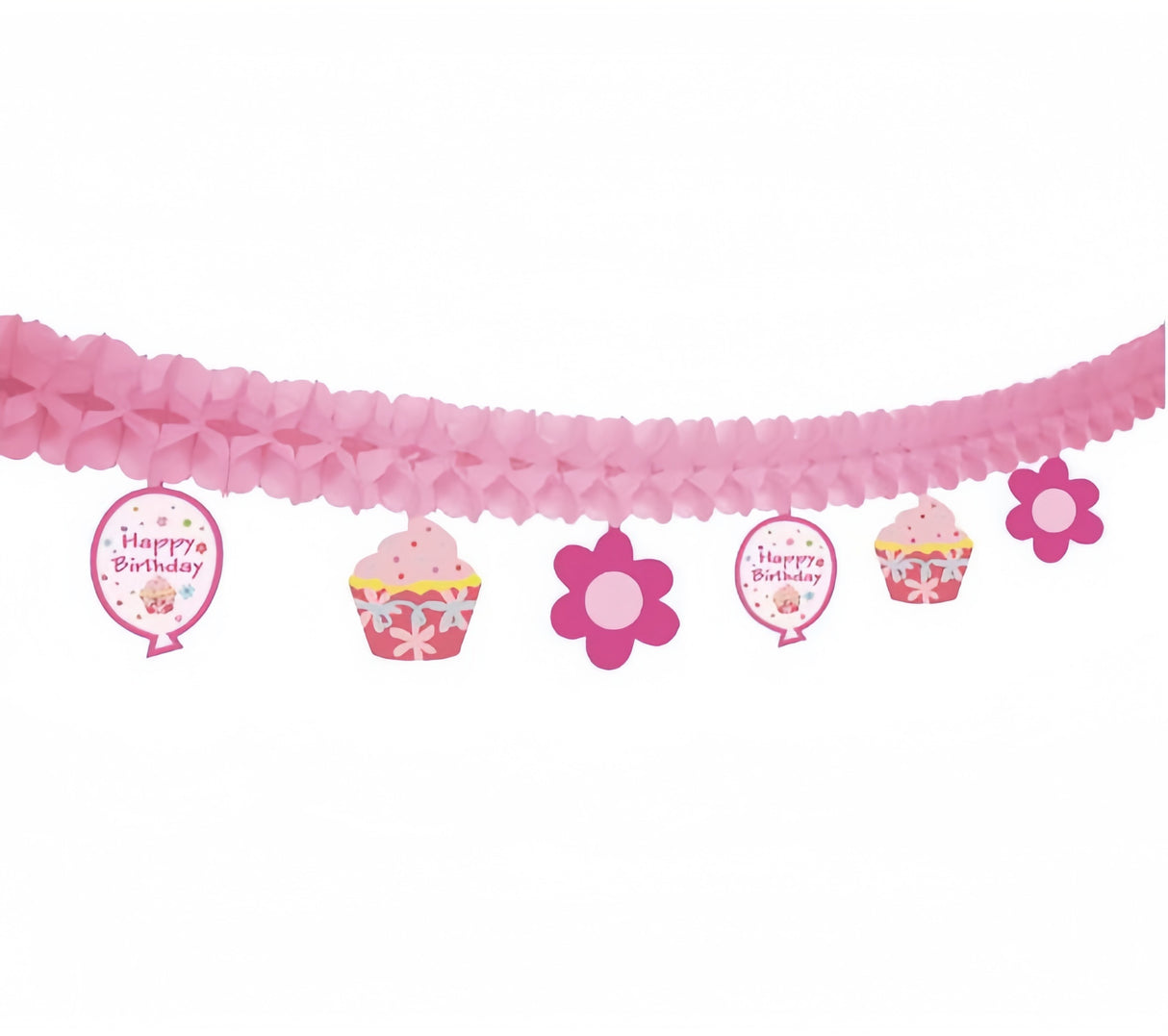 3 metri Ghirlanda Striscia Decorativo Rosa con Slittamento happy birthday carta