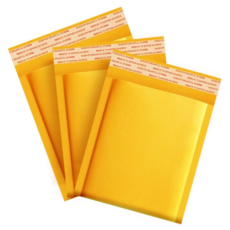 Buste imbottite gialle con bolle d’aria – Buste da spedizione autoadesive multi-misura, antiurto e impermeabili