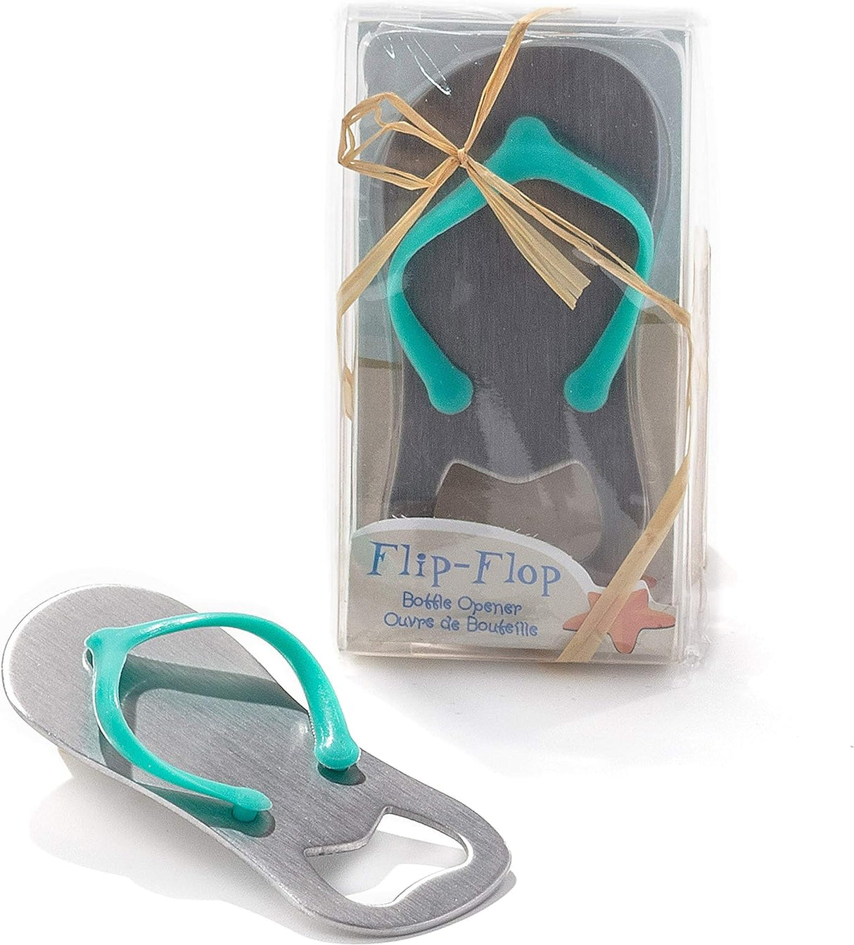 Bomboniera Cavatappi Apribottiglia infradito Ciabatte Turchese
