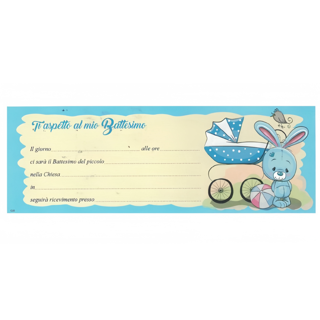 Blocco da 10 Assegni Inviti di Battesimo