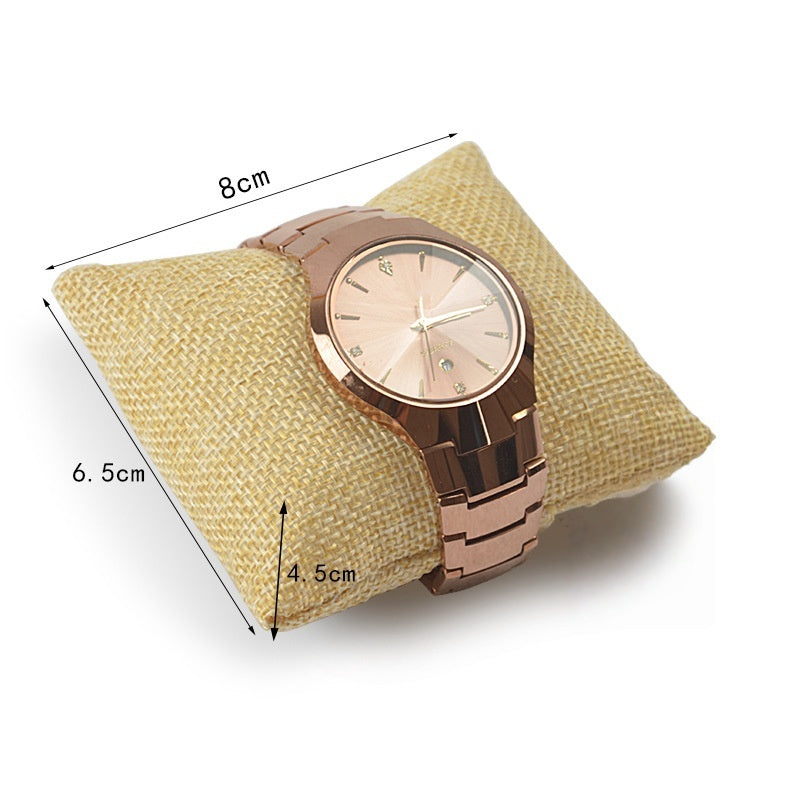 10 pezzi Cuscino per Bracciale in Lino e Velluto per Gioielli Espositore Cuscinetto per Orologio e Braccialetti Display Gioielli