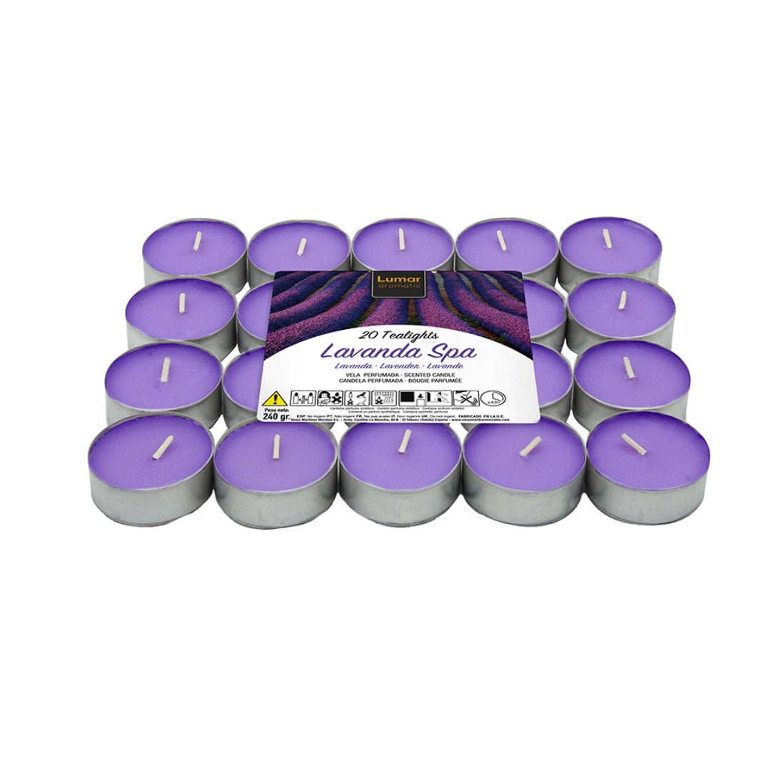 Confezione da 20 tealights Lavanda Candele Profumate