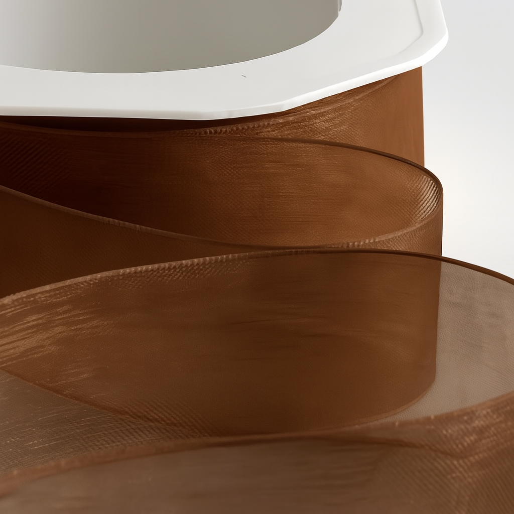 Nastro Organza Bianco 12 MM Rotolo Bobina da 50 Yard Fai da Te