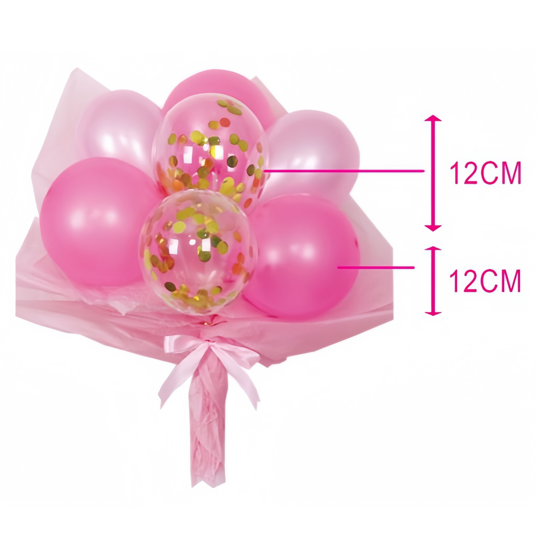 Set palloncini mazzo di fiori Rosa