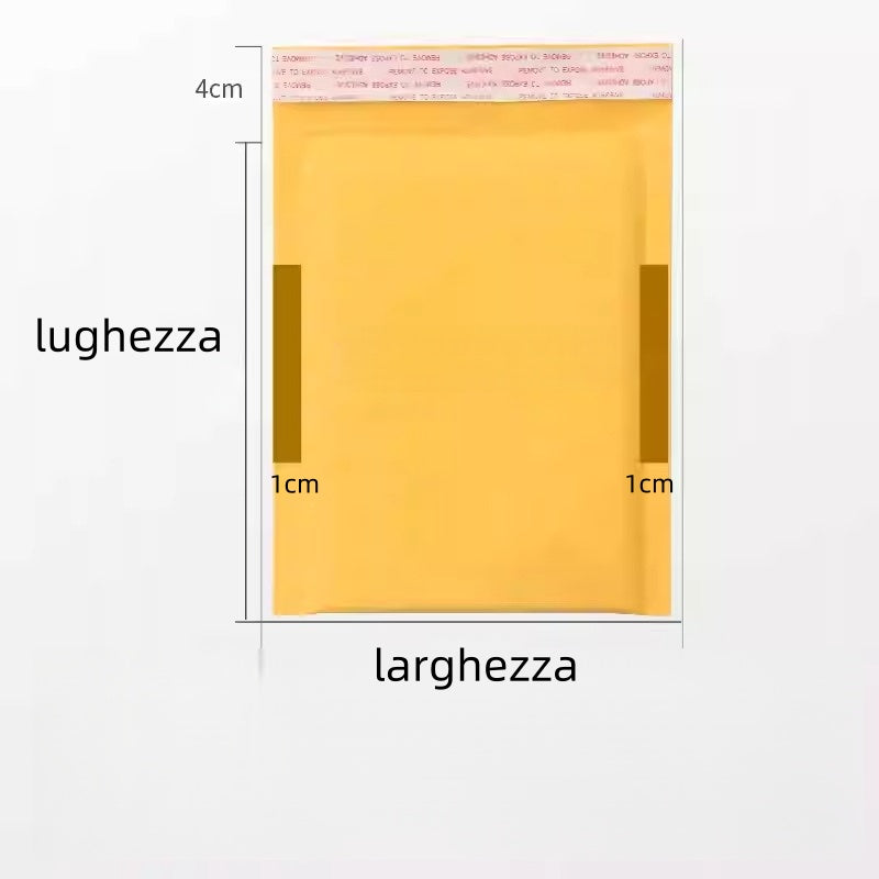 Buste imbottite gialle con bolle d’aria – Buste da spedizione autoadesive multi-misura, antiurto e impermeabili